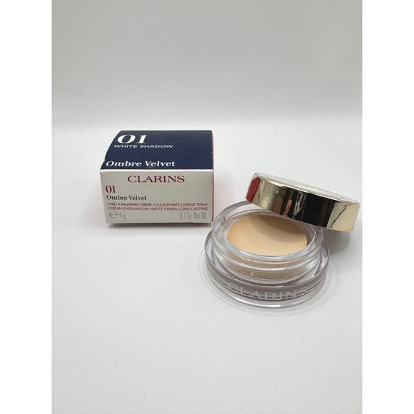 Clarins Other - CLARINS Ombre Velvet 01 White Shadow Cream Eyeshadow NEW